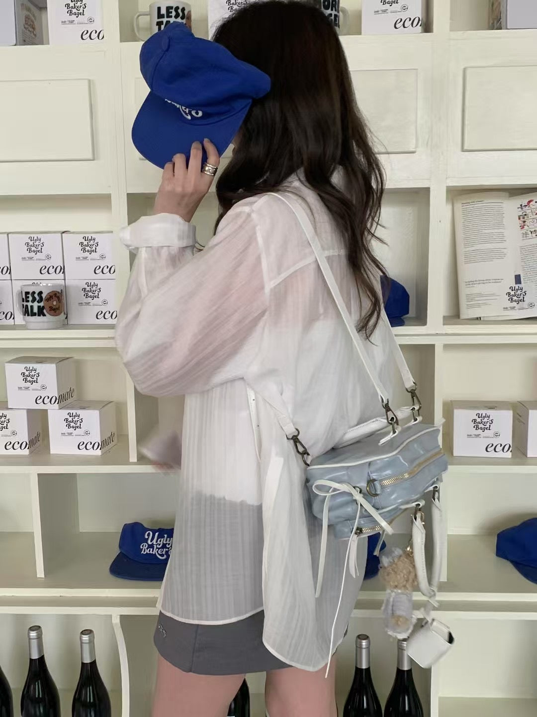 Korean APM Collection Leather Pink Bag with Earpod (Instock)