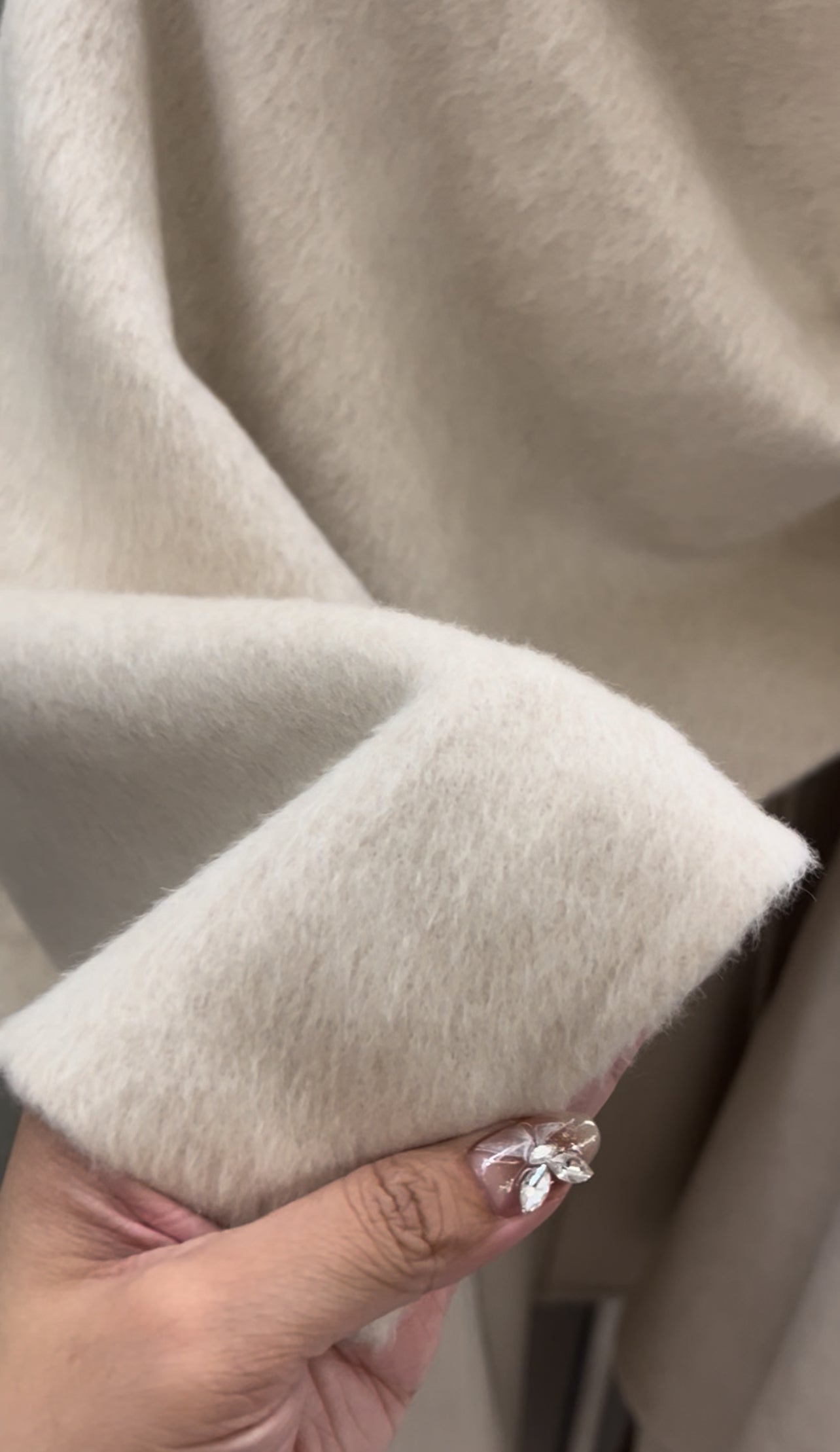 Kelly Designs Wool White Scarf Coat (Instock)