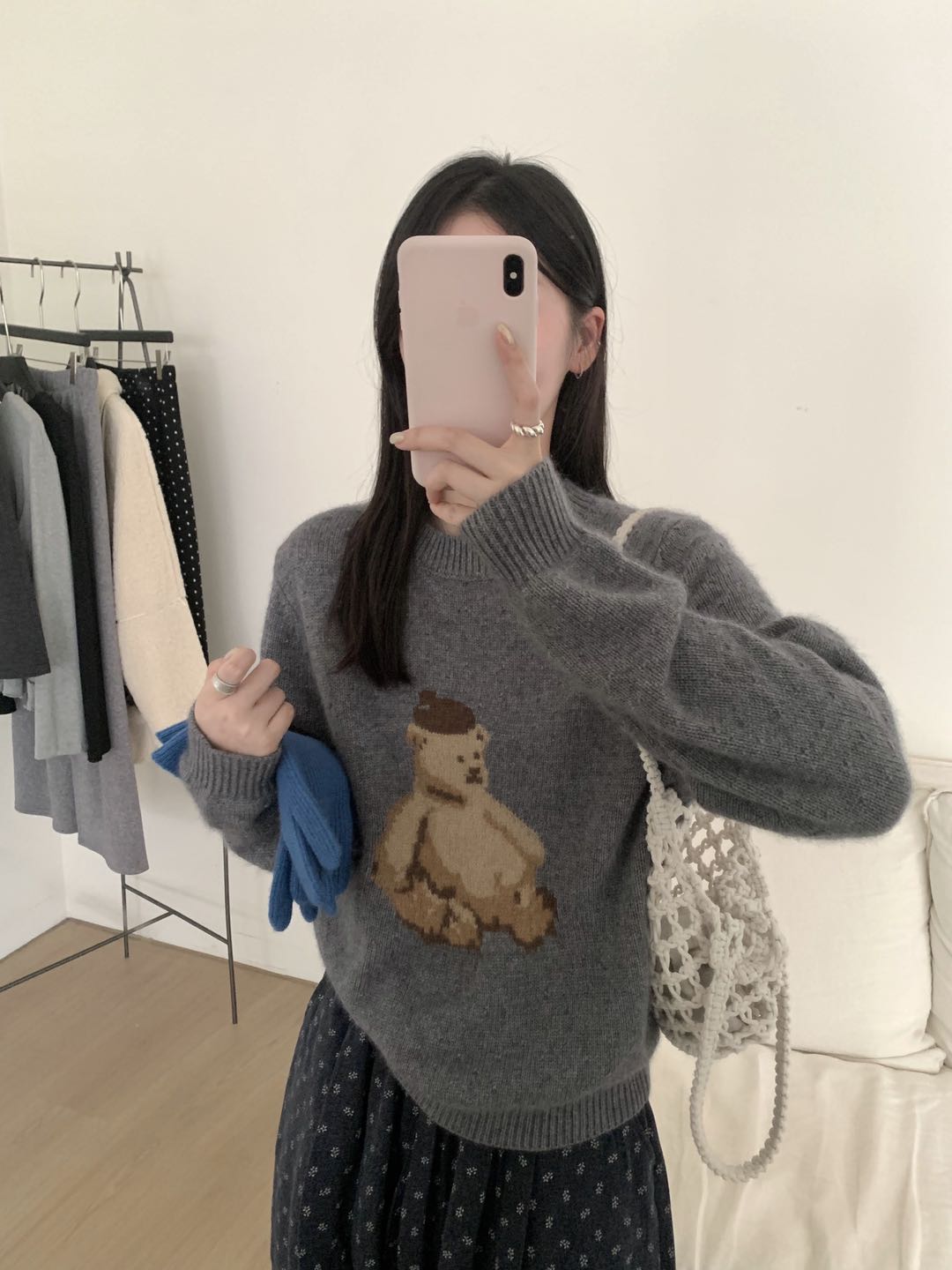 Kelly Designs Full Wool Teddy Bear Knit Sweater (3 Colors)- (Instock)