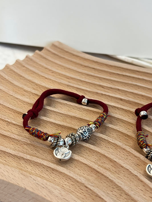 Kelly Designs Red String Lucky Pocket Coins Bracelet (Instock)