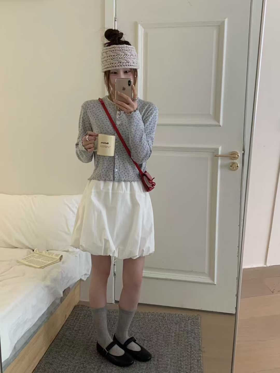 Kelly Designs Floral Knit Grey Cardigan (Instock)