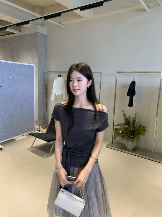 Kelly Designs Ribbons Grey TShirt (Instock)