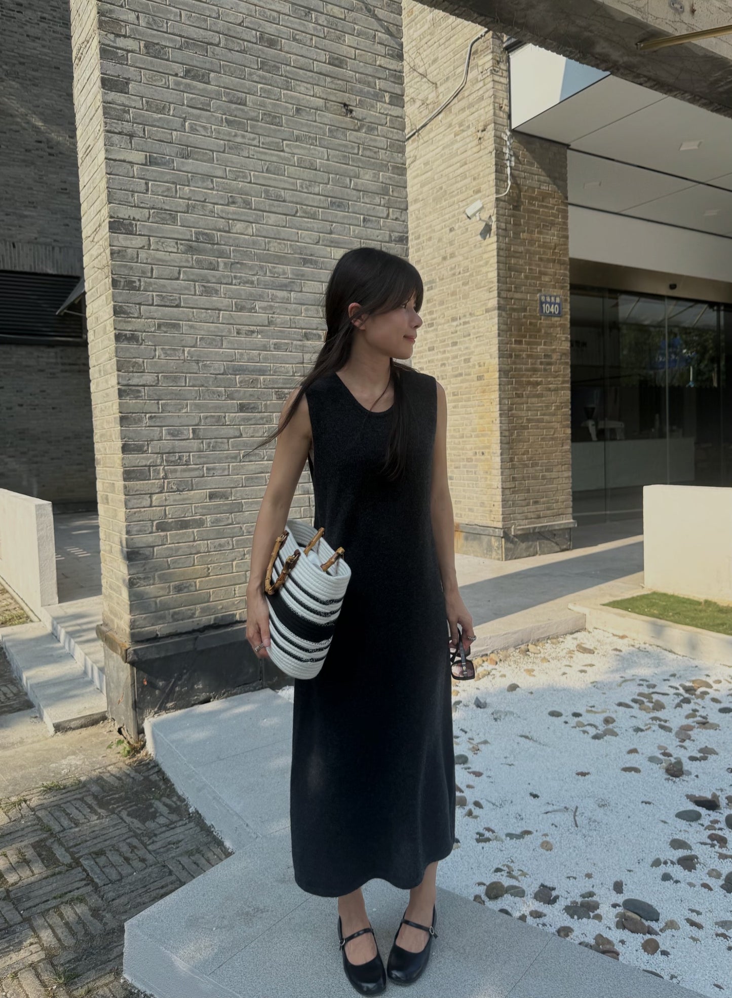 Kelly Designs Dark Grey Wool Dress (Instock)