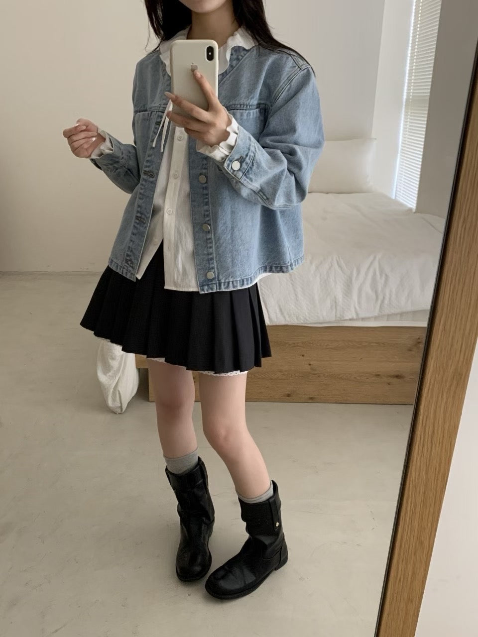 Kelly Designs Round Neck Denim Jacket (Instock)