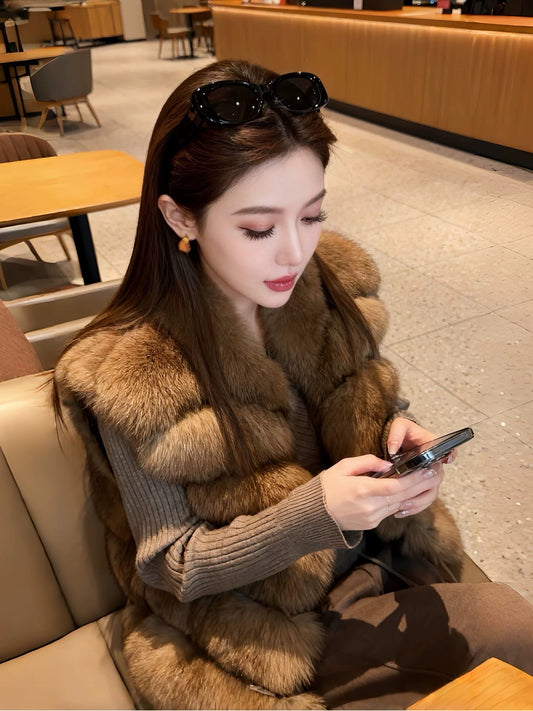 Kelly Designs Fox Fur Brown Vest (Instock)