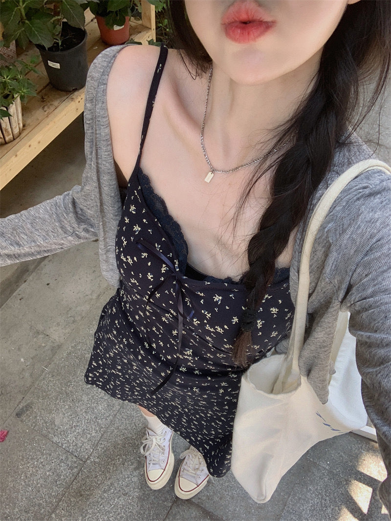 Kelly Designs Grey Cardigan & Dress Set (Instock)