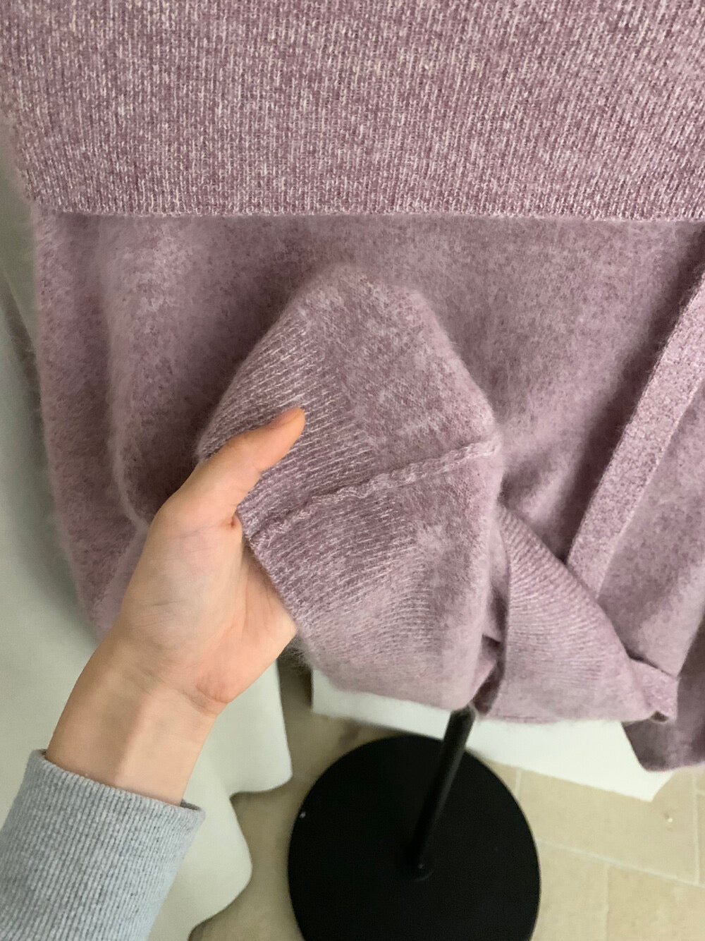 Kelly Designs 95.8% Wool Asymmetric Off-Shoulder Knit Sweater (Instock)