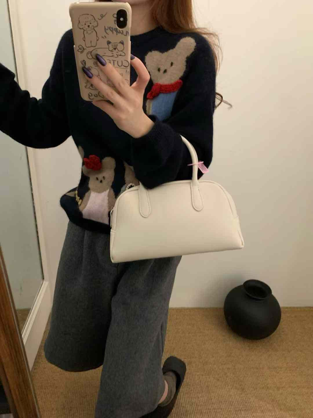 Kelly Designs Bears Wool Handmake Navy Sweatshirt (Instock)