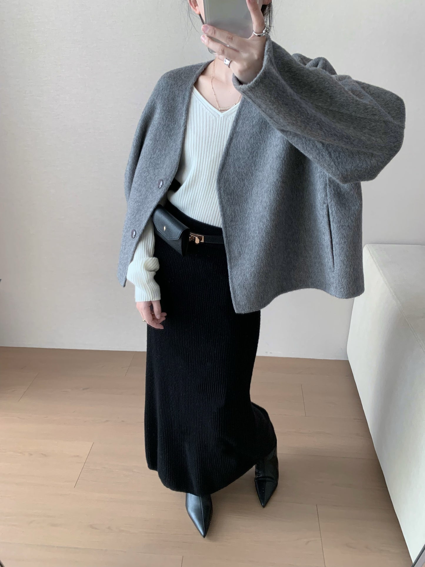 Kelly Designs Wool Coat with Scarf Set(Instock)
