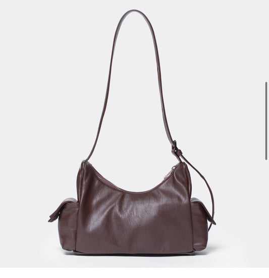 Korean Collection Samo Ondoh pocket mug bag M nappa chocolate(Instock)