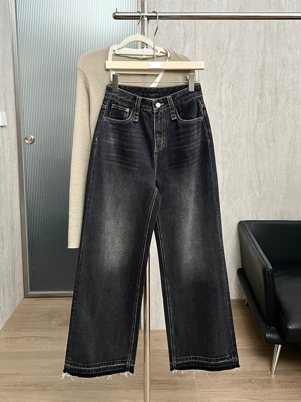 Kelly Designs Washing Black Jeans(Instock)