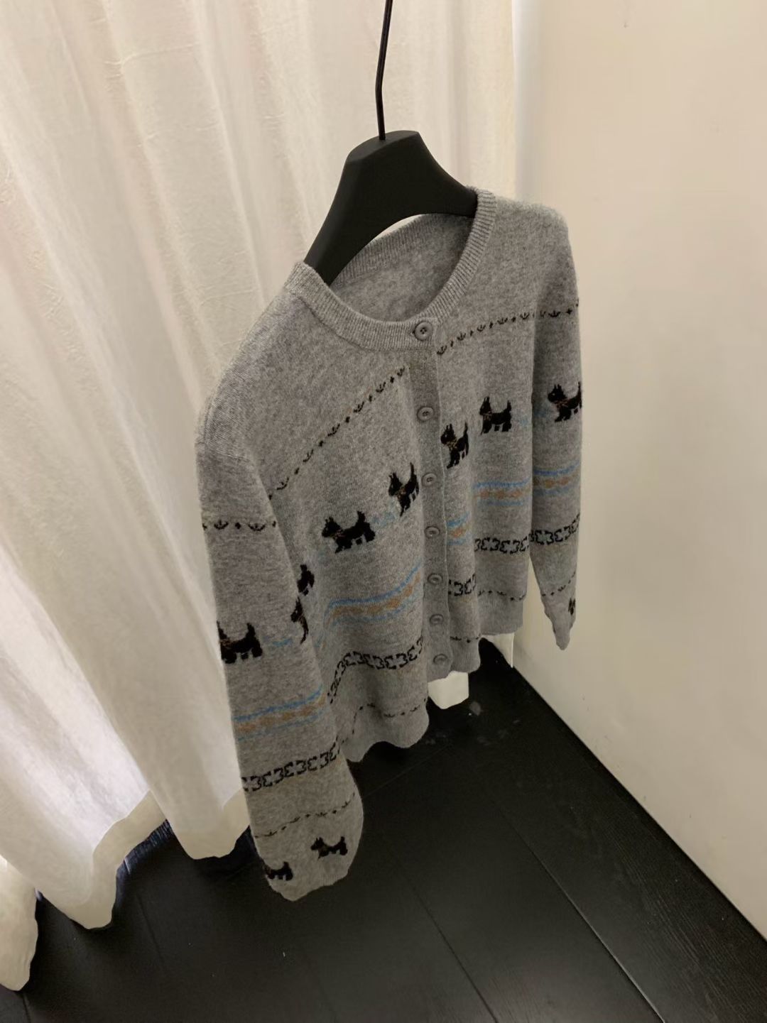 Kelly Designs Puppies Grey Wool Cardigan (Instock)