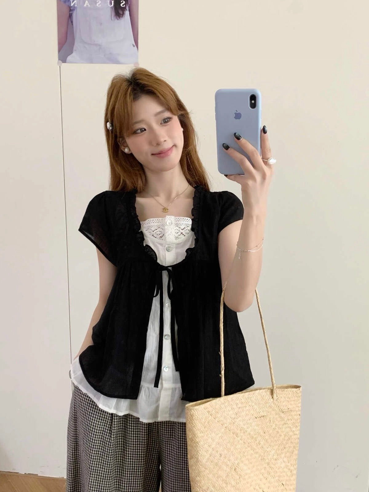 Kelly Designs Fake 2pc Black Top and Pants(Instock)