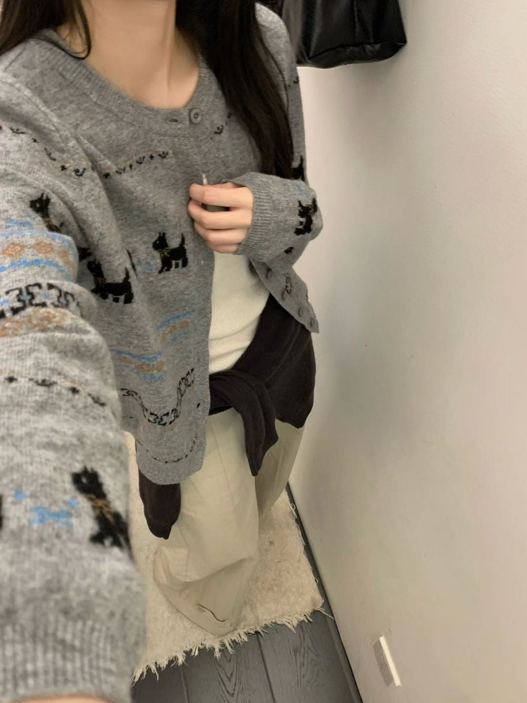 Kelly Designs Puppies Grey Wool Cardigan (Instock)