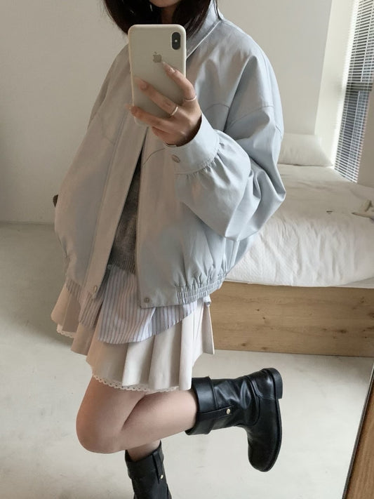 Kelly Designs Protein leather light blue jacket (Instock)