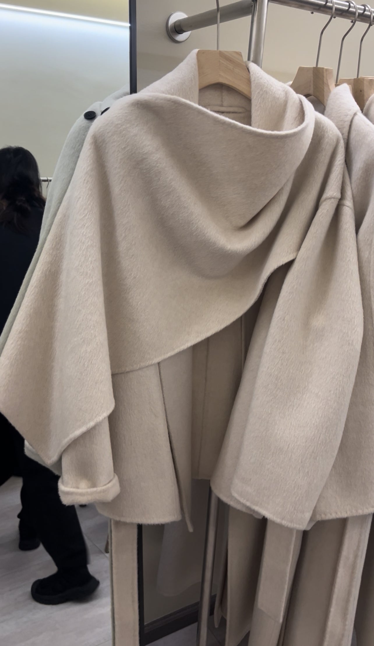 Kelly Designs Wool Brown Scarf Coat (Instock)