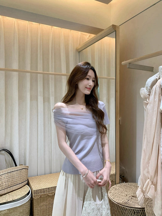 Kelly Designs Romantic Mesh Off-Shoulder Top - 2 Colors (Instock)