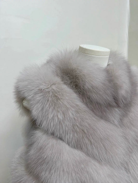 Kelly Designs Fox Fur Grey Vest (Instock)
