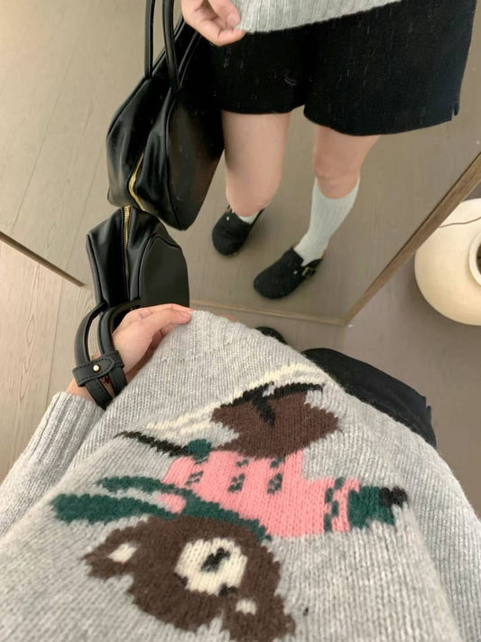 Kelly Designs Bear Grey Sweatshirt (Instock)