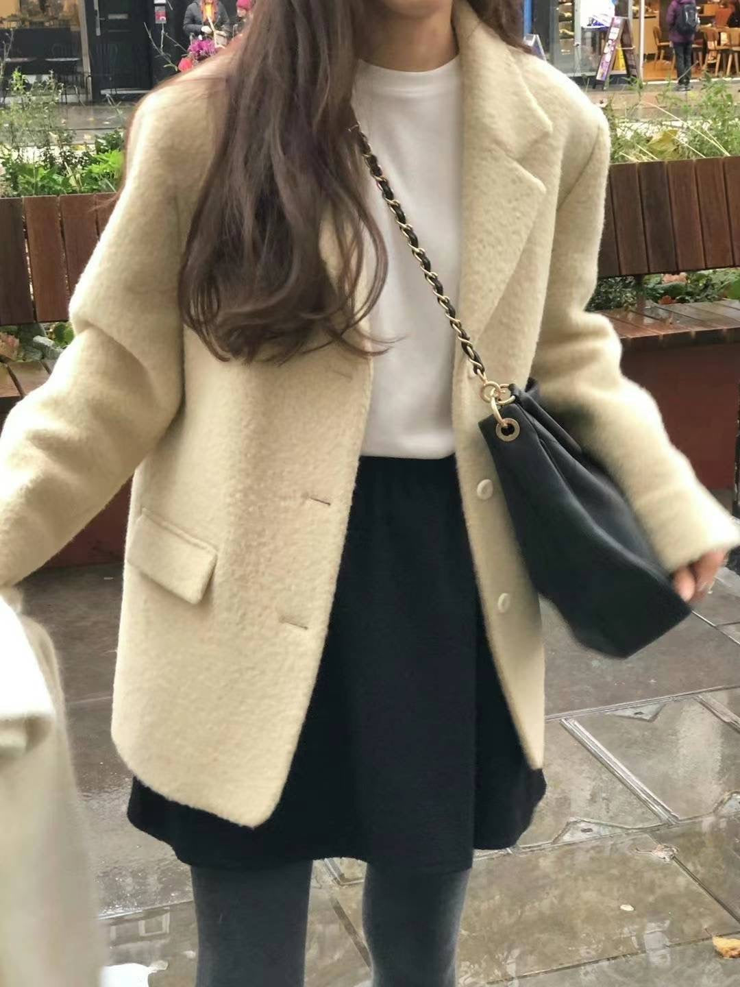 Korean APM Collection Ounce Cream Yellow Coat (Instock)