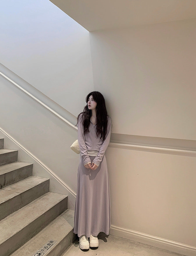 Kelly Designs 3-Piece Casual Set –Jacket, Shirt, & Long Skirt (Instock)