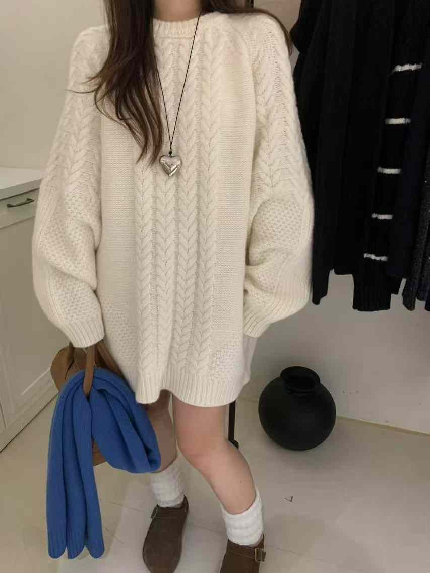 Kelly Designs Wool Mid Length White Dress (Instock)