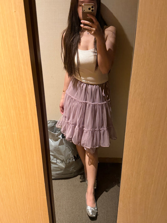 Korean APM Collection Purple Puffy Skirt (Instock)