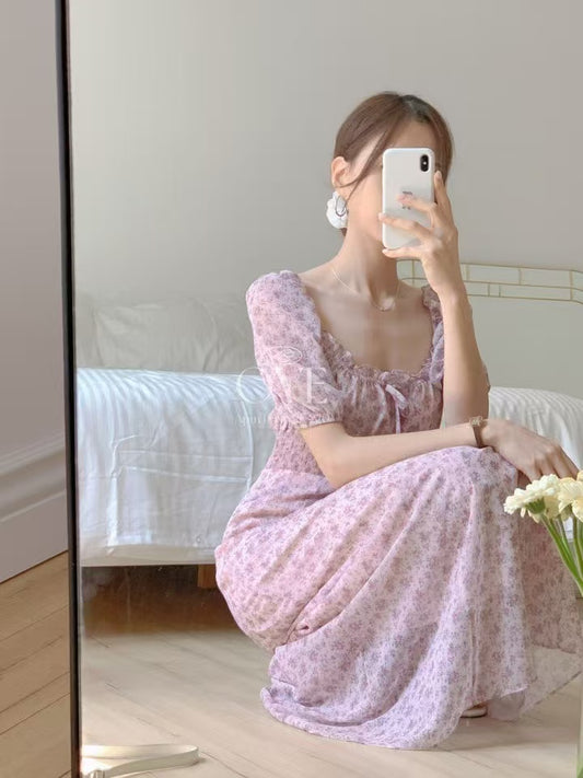 Korean APM Collection Pink Flower Dress (Instock)