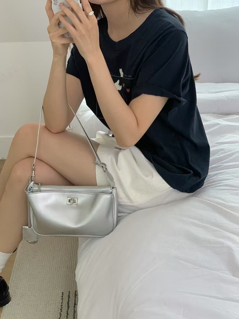 Korean APM Collection Leather Sliver Bag (Instock)