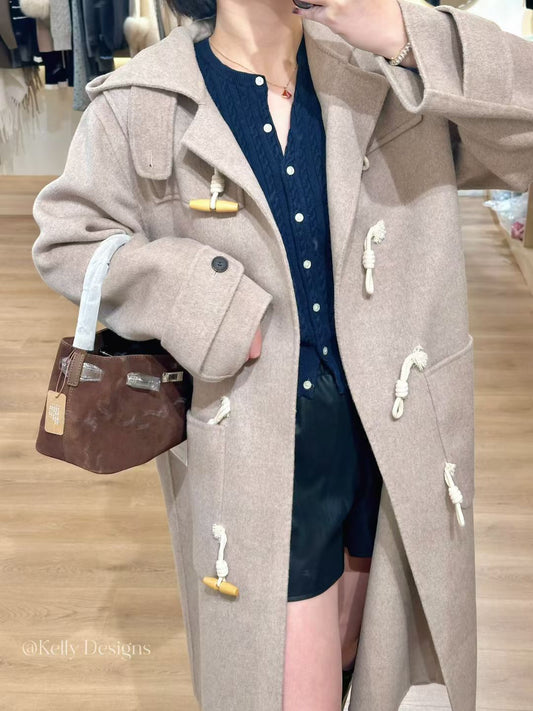 Kelly Designs Wool Horn Buckle Oatmeal Coat (Instock)