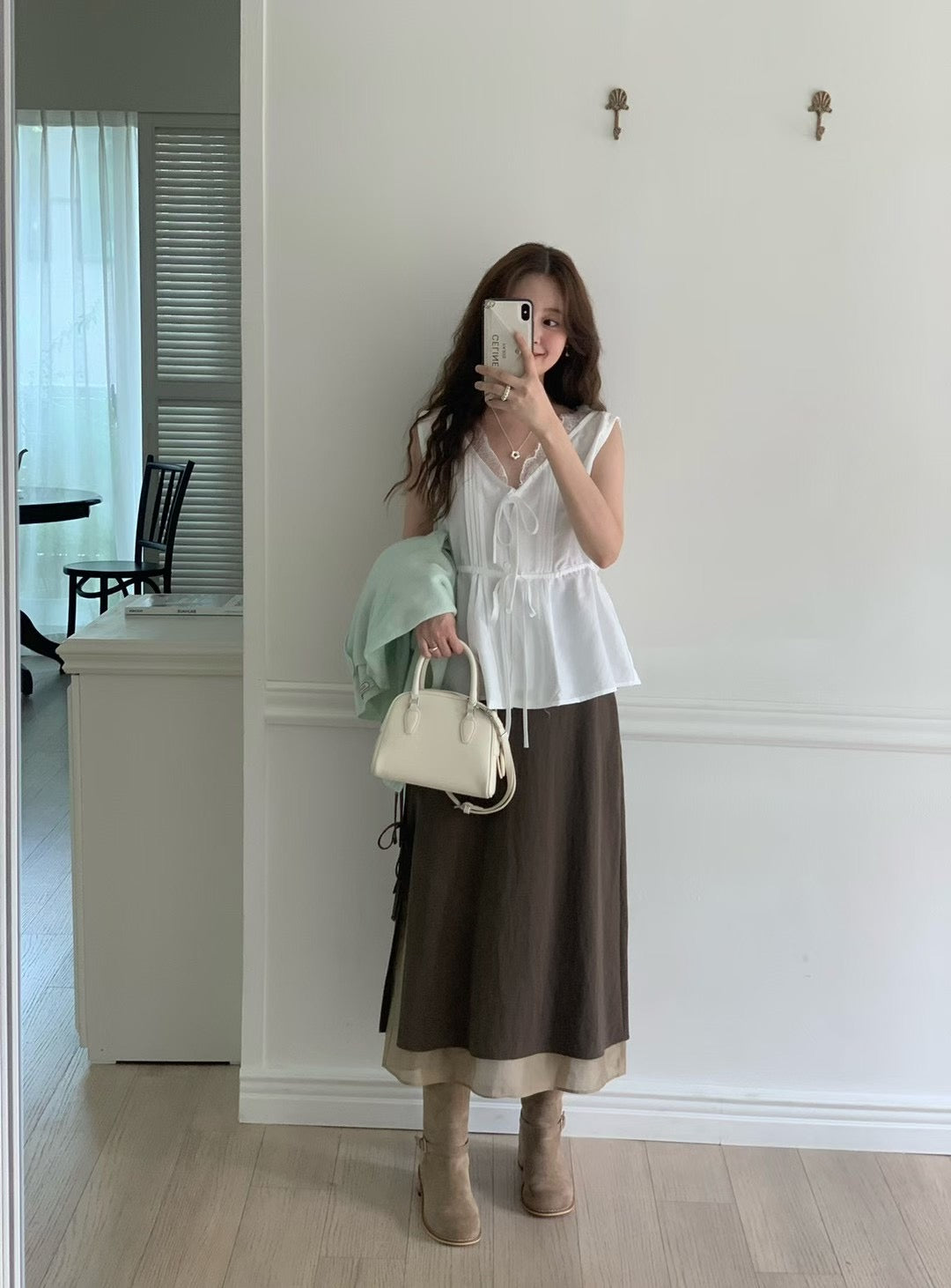Korean APM Collection Lace White Top (Instock)