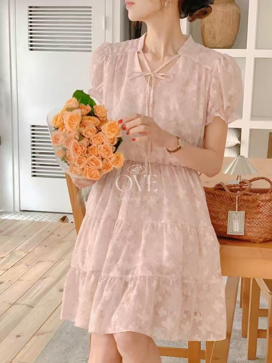 Korean APM Collection Pink Flower Dress (Instock)