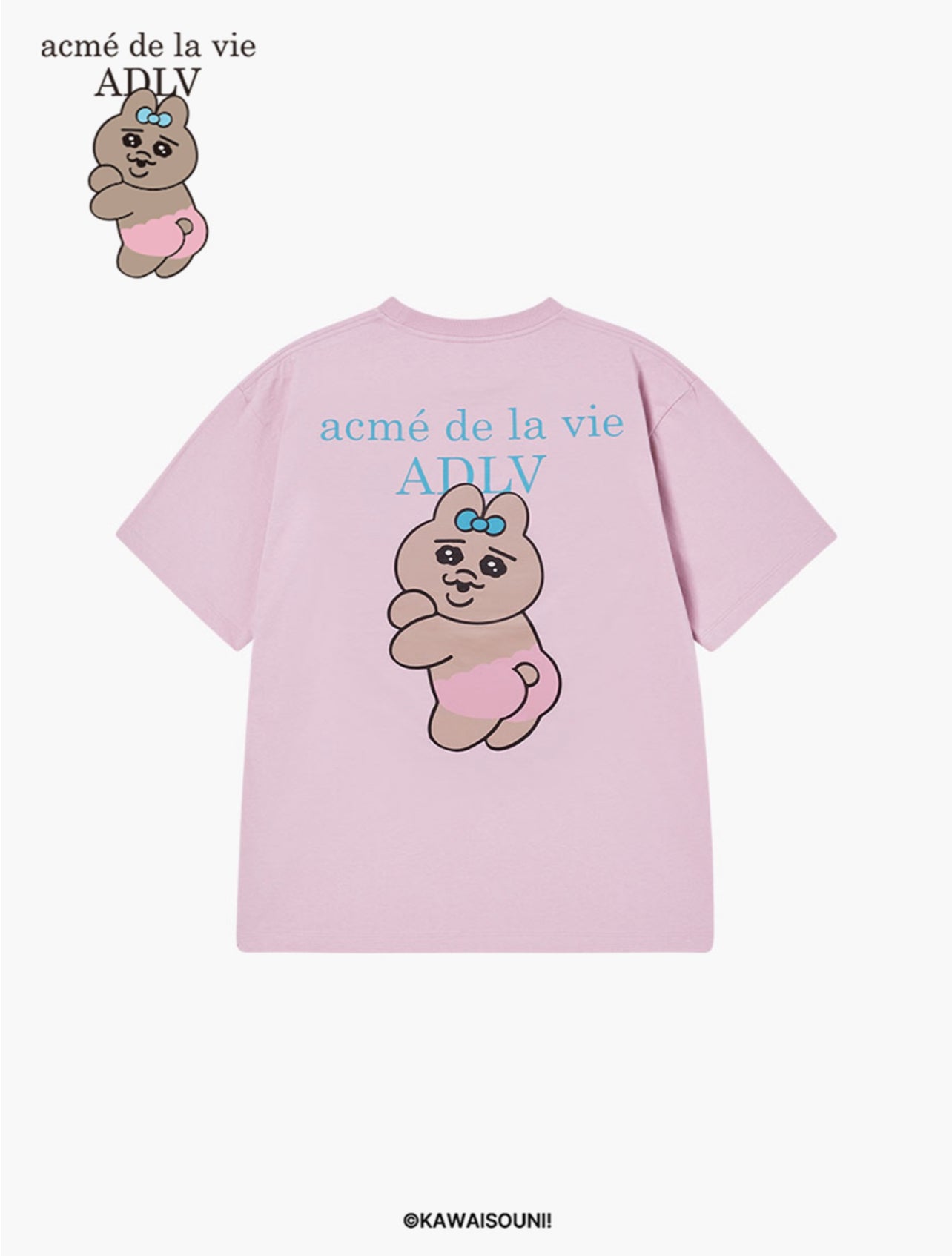 ADLV TANNING OPANCHU USAGI BASIC LOGO SHORT SLEEVE T-SHIRT PINK (Instock)