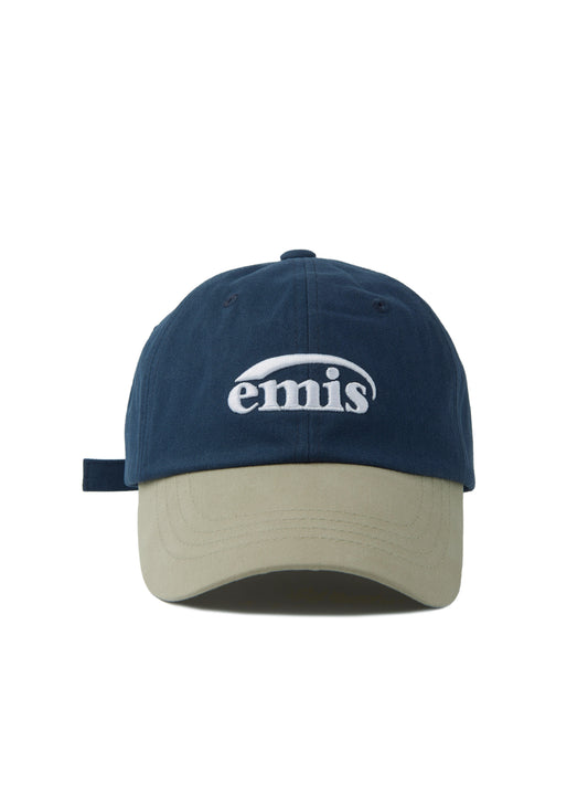 EMIS NEW LOGO MIX BALL CAP-BEIGE/NAVY(Preorder)
