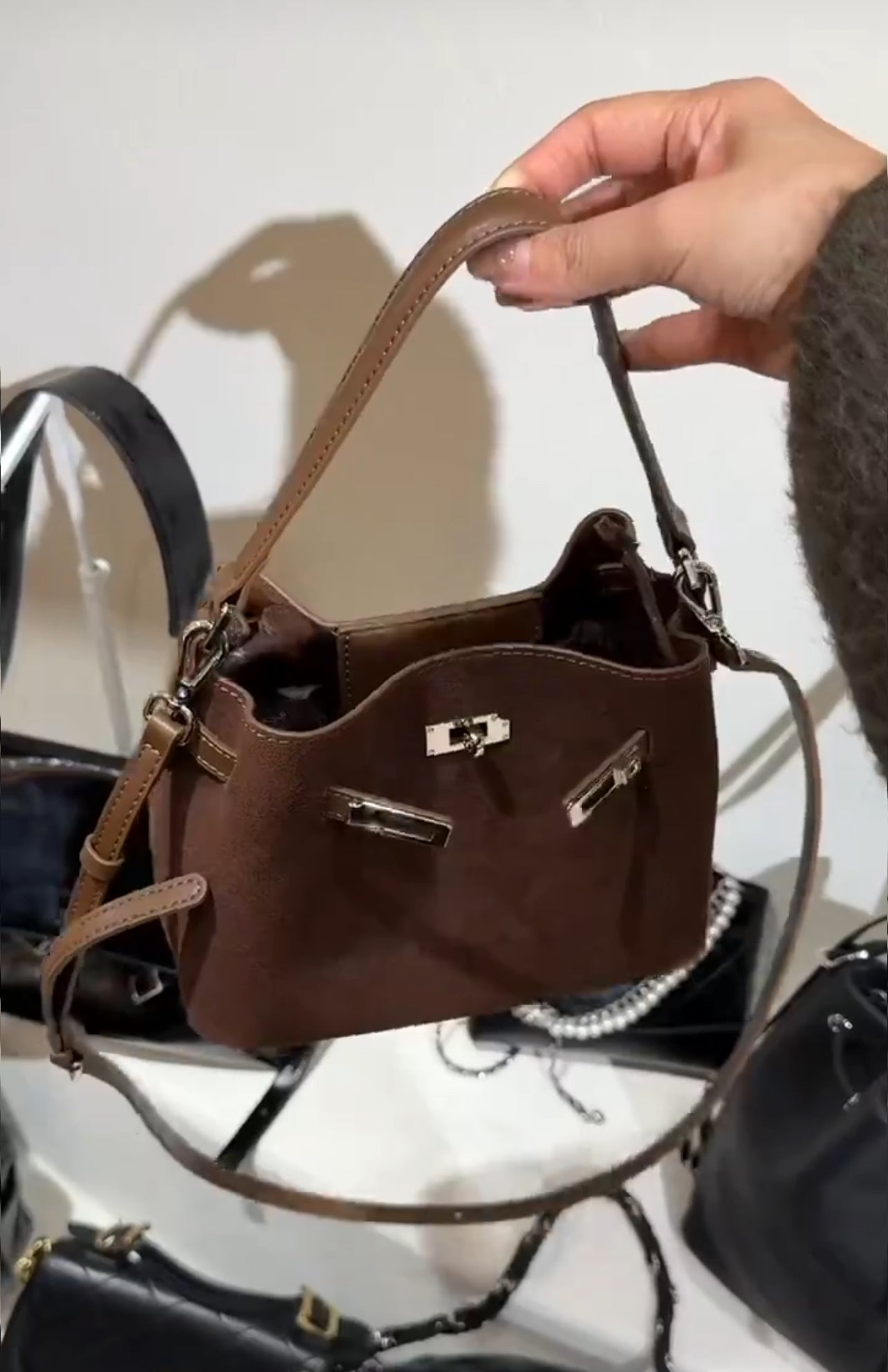 Korean APM Collection Leather Brown Bag (Instock)