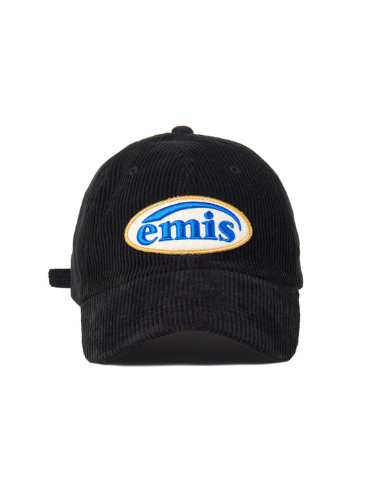 EMIS CORDUROY WAPPEN BALL CAP-BLACK(Instock)