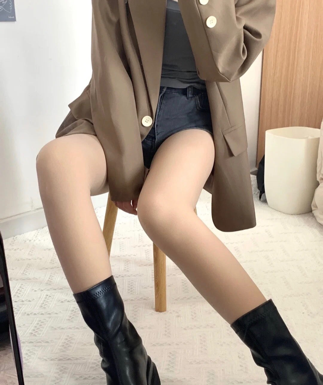 Amydimo Natural Bare Leg Socks(Instock)