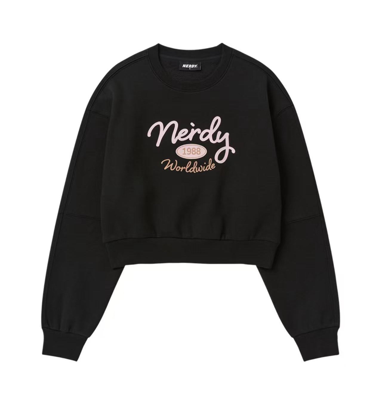 Korean Collection Nerdy Black Sweater (Instock)