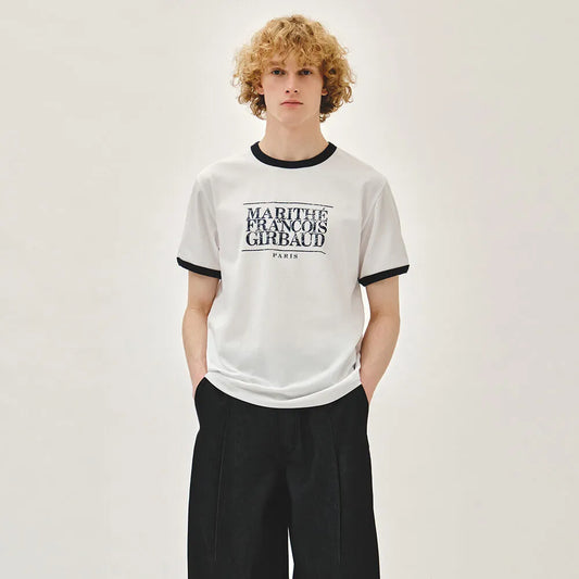 Marithe AEROCOOL CRACK CLASSIC LOGO RINGER TEE White (Instock)