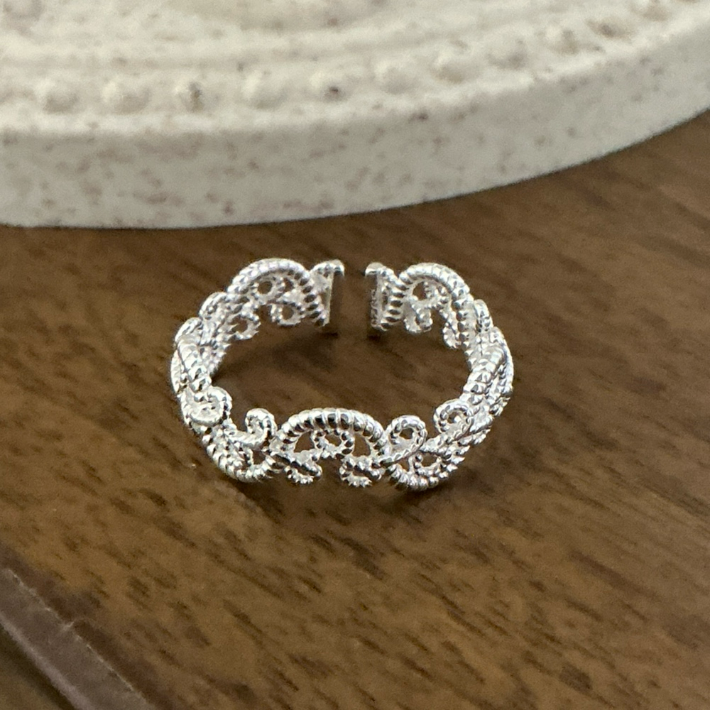 Kelly Designs Sterling Silver Lace Filigree Open Ring (Instock)