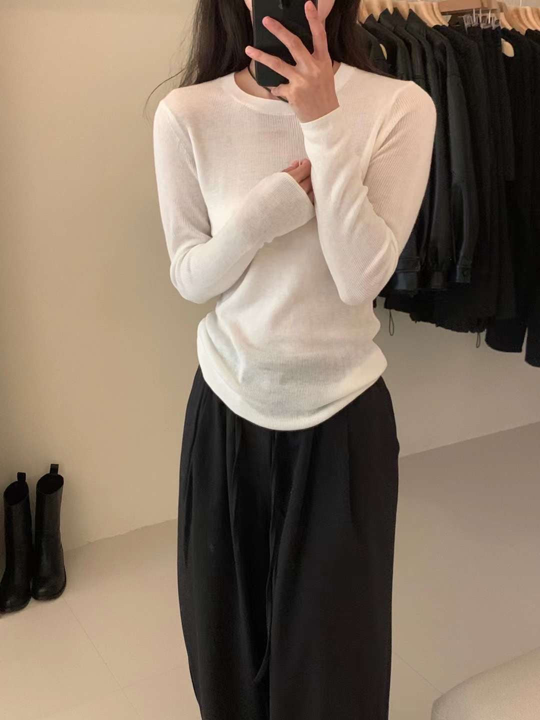 Kelly Designs Round Neck Wool Top (Instock)