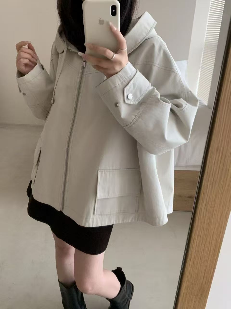 Kelly Designs Oversize Three Colors Hooded Trench Coat (Instock)