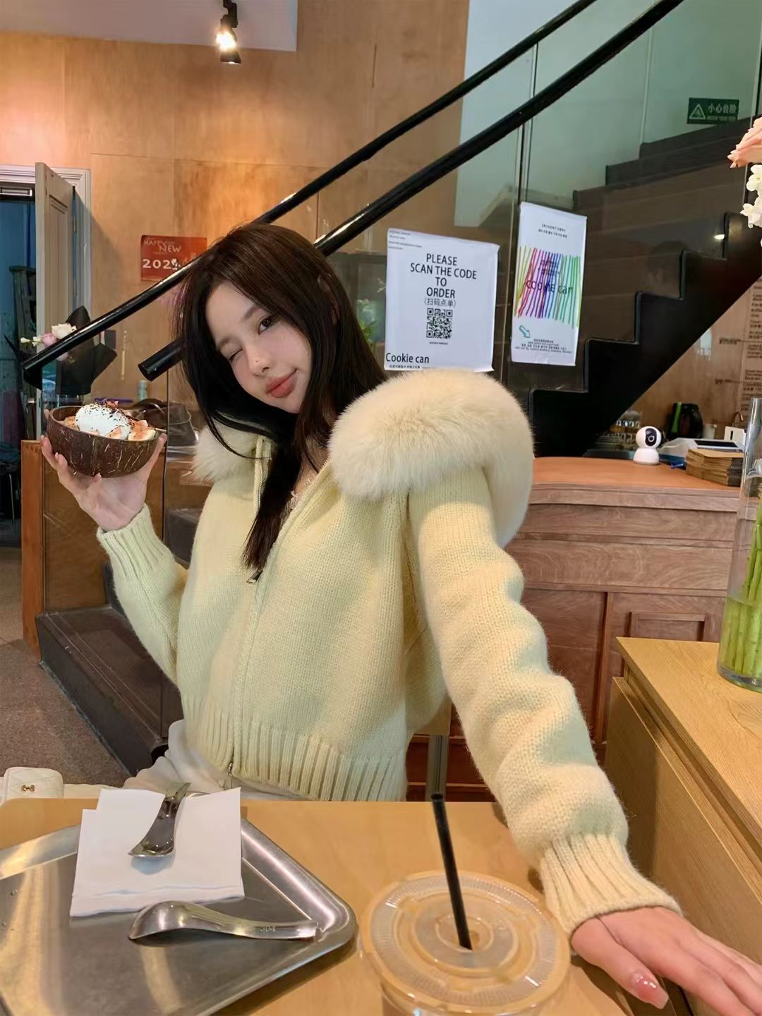 Kelly Designs 9 Colors Fox Fur Zip Up Jacket (Instock)