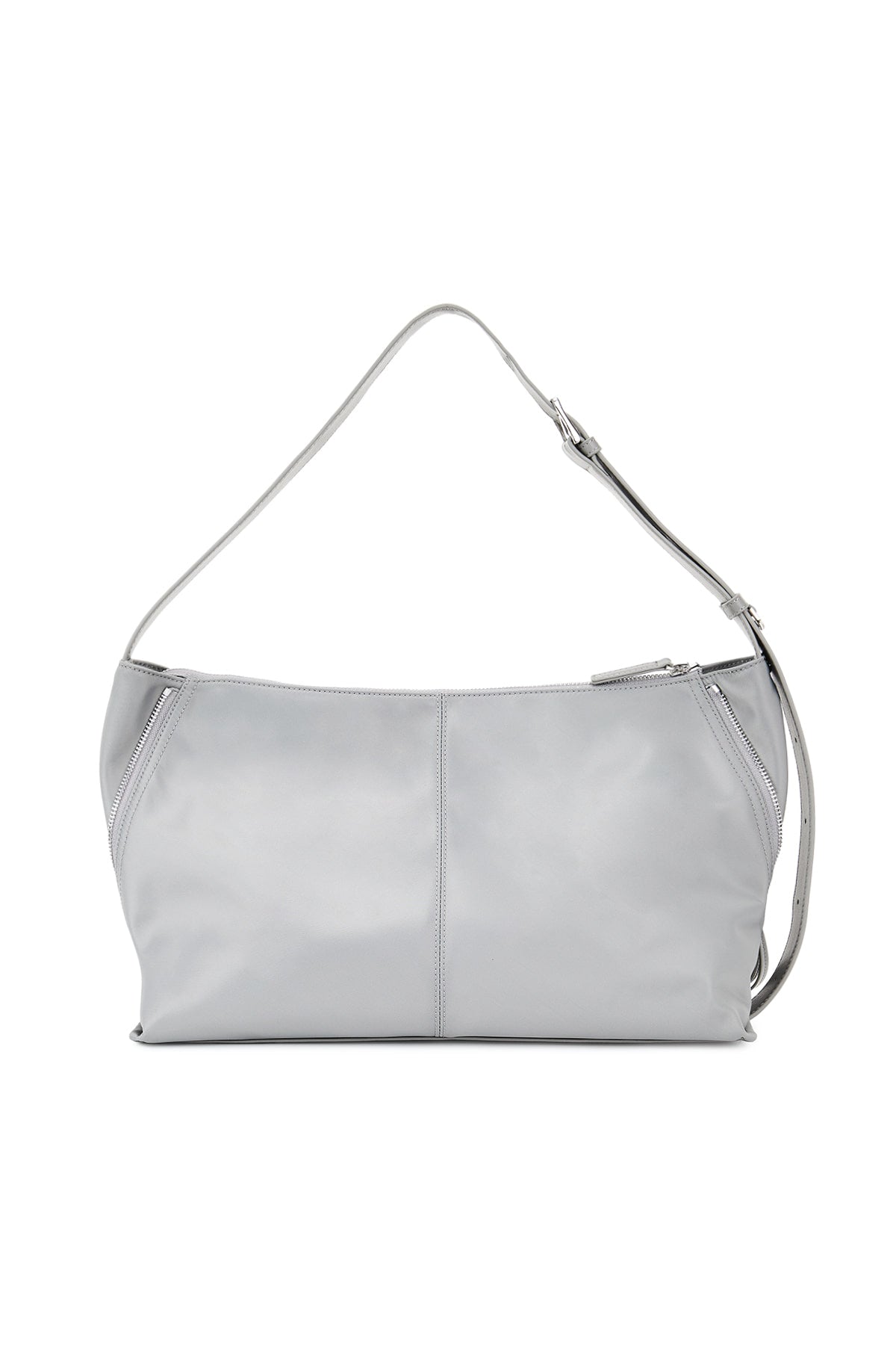 Matin Kim SIDE ZIPPER FABRIC SHOULDER BAG IN GREY (Instock)
