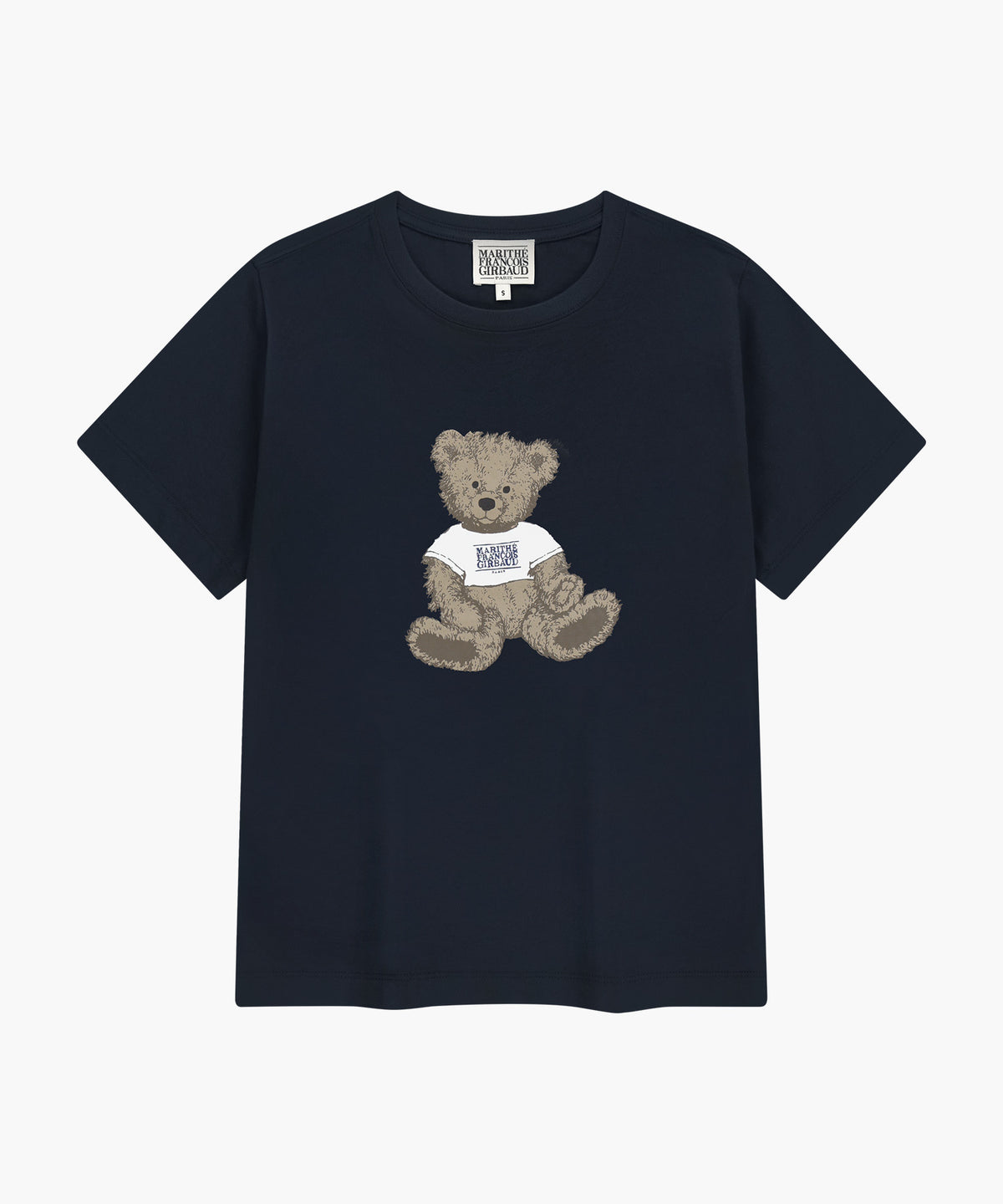 Marithe W DOODLE BEAR TEE Navy (Instock)