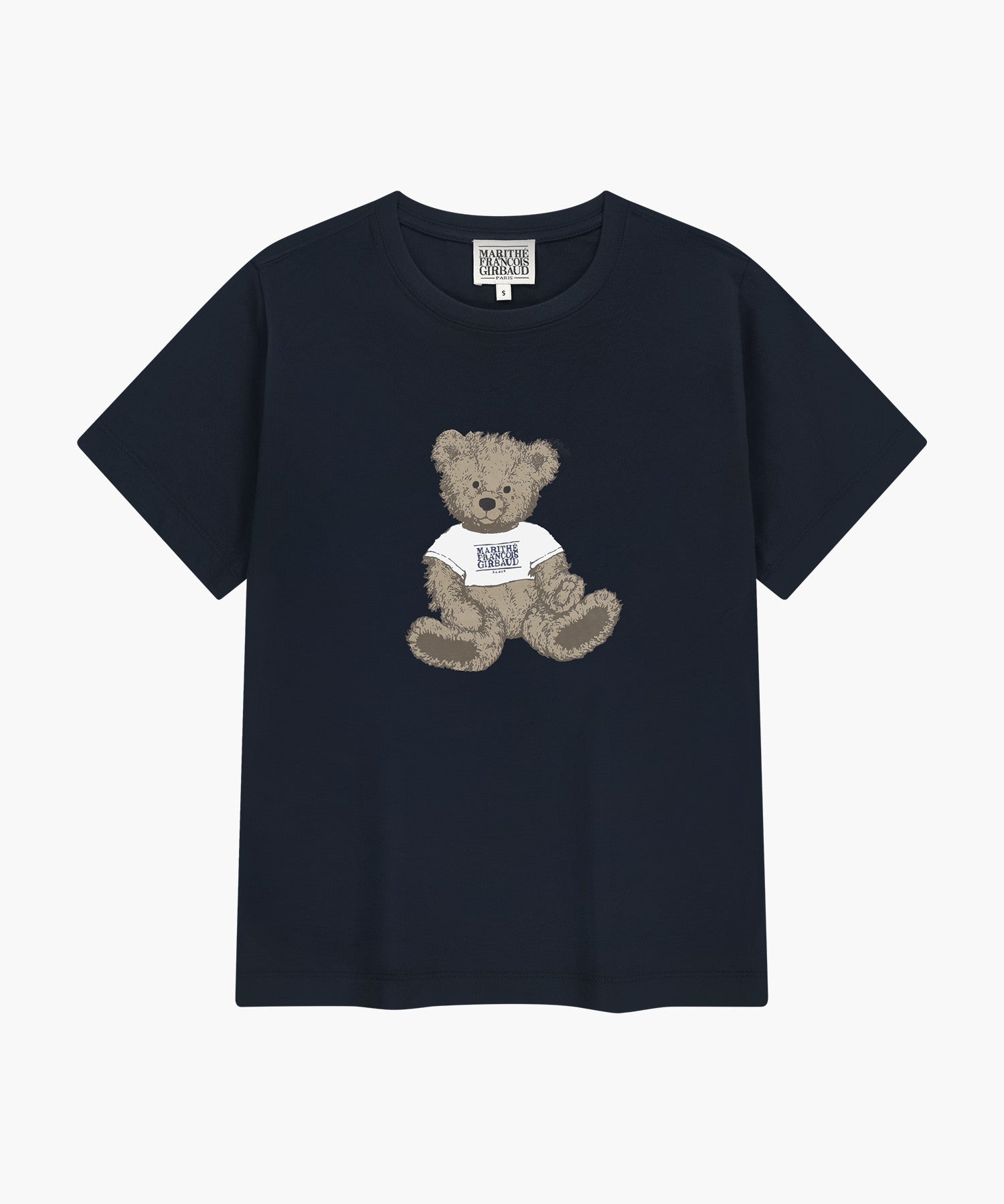 Marithe W DOODLE BEAR TEE Navy (Instock)