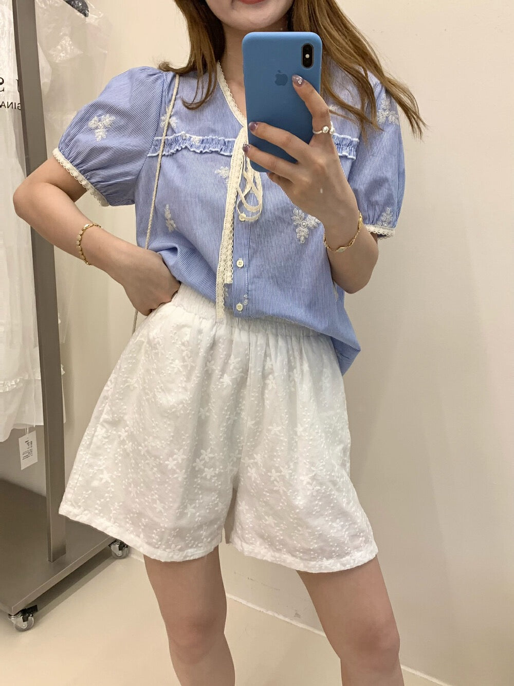 Kelly Designs Lace Waver White Shorts (Instock)