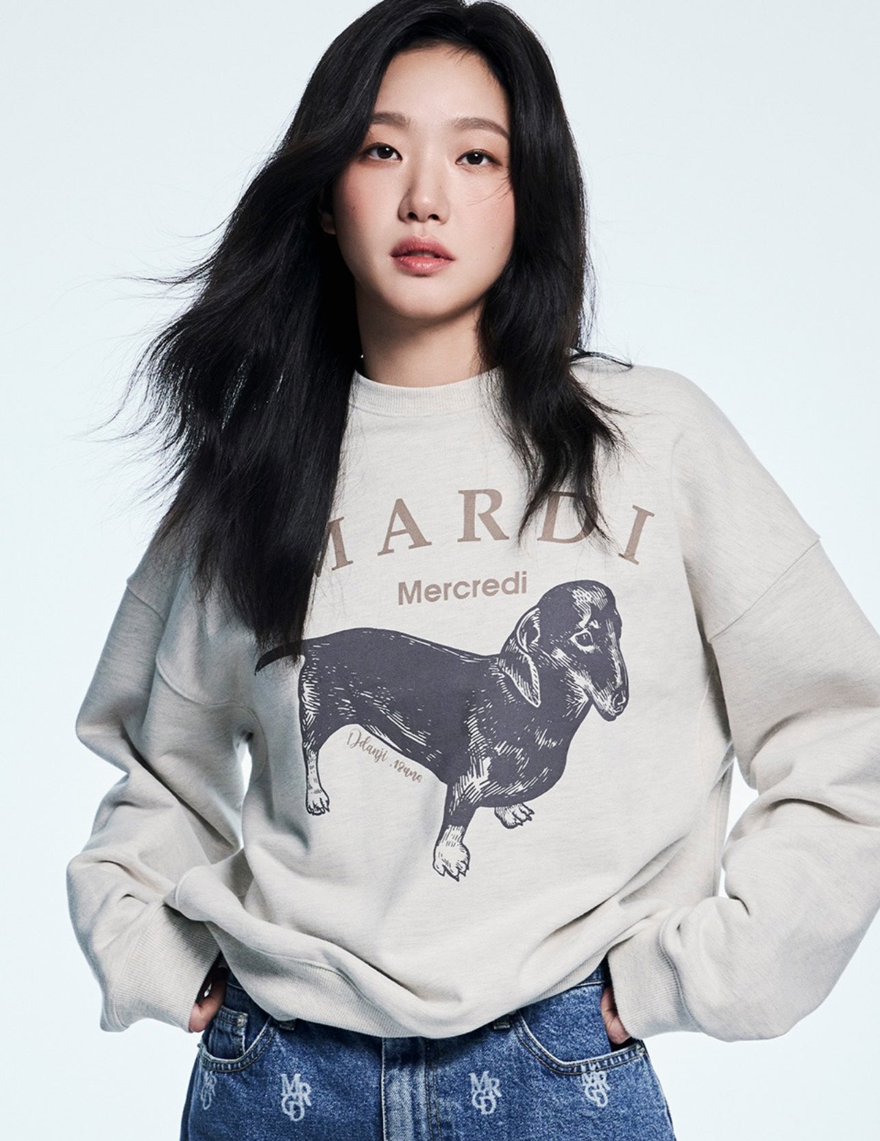 Mardi Mercredi SWEATSHIRT DDANJI_OATMEAL TAUPE(Instock)