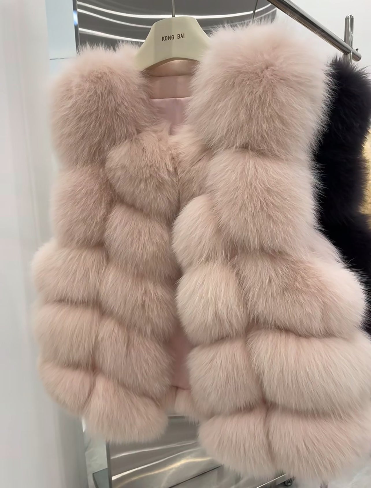 Kelly Designs Fox Fur Vest Jacket-2 Colors (Instock)