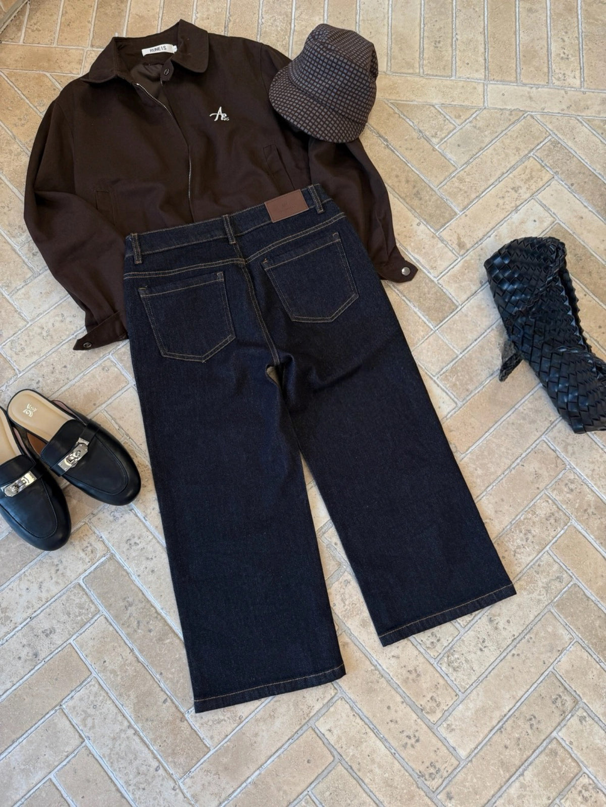 Kelly Designs Vintage Contrast Stitch Cropped Jeans (Instock)